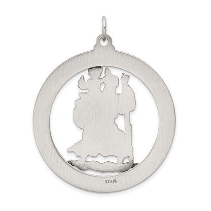 Sterlingsilber Antikisiert Saint Christopher Medaille