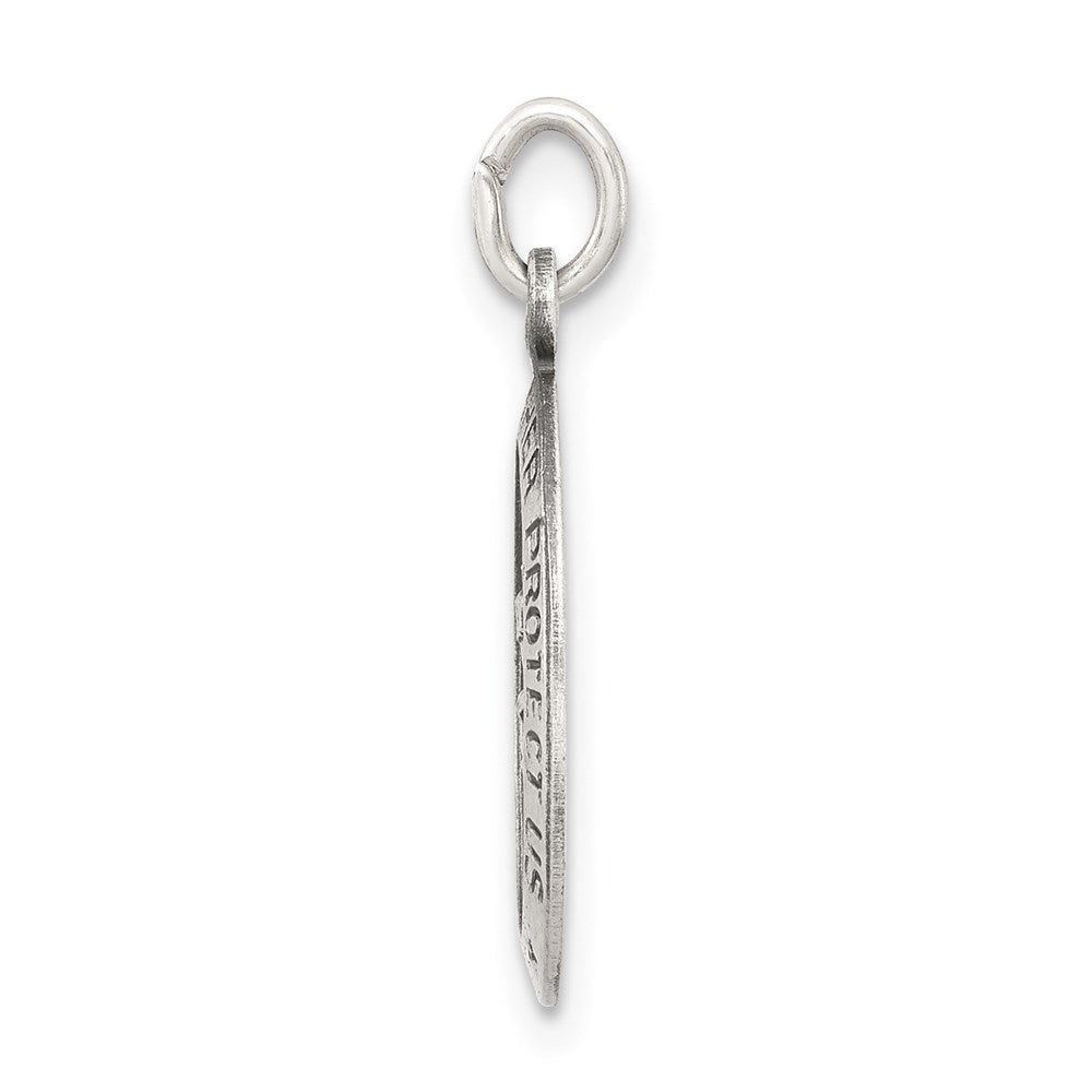Sterlingsilber Antikisiert Saint Christopher Medaille