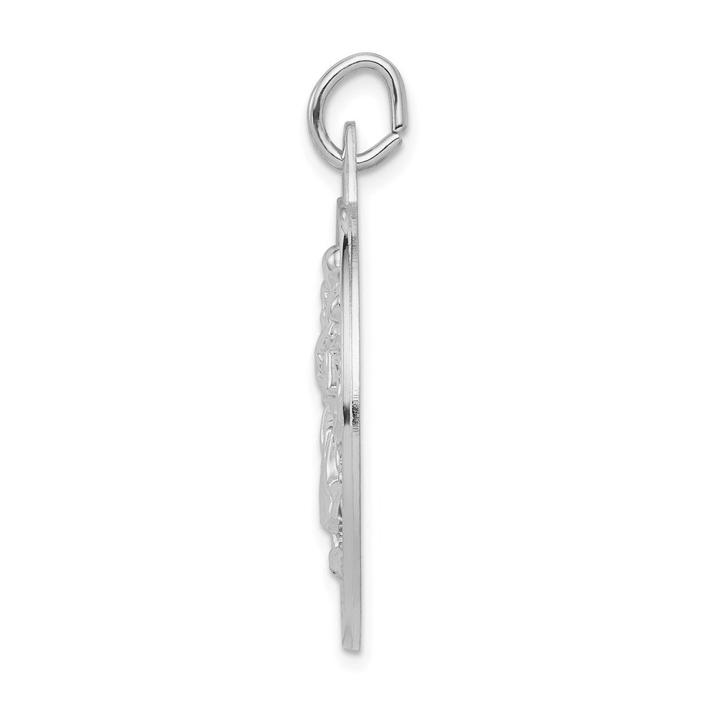 Sterlingsilber Rhodiniert St. Christopher Medaille