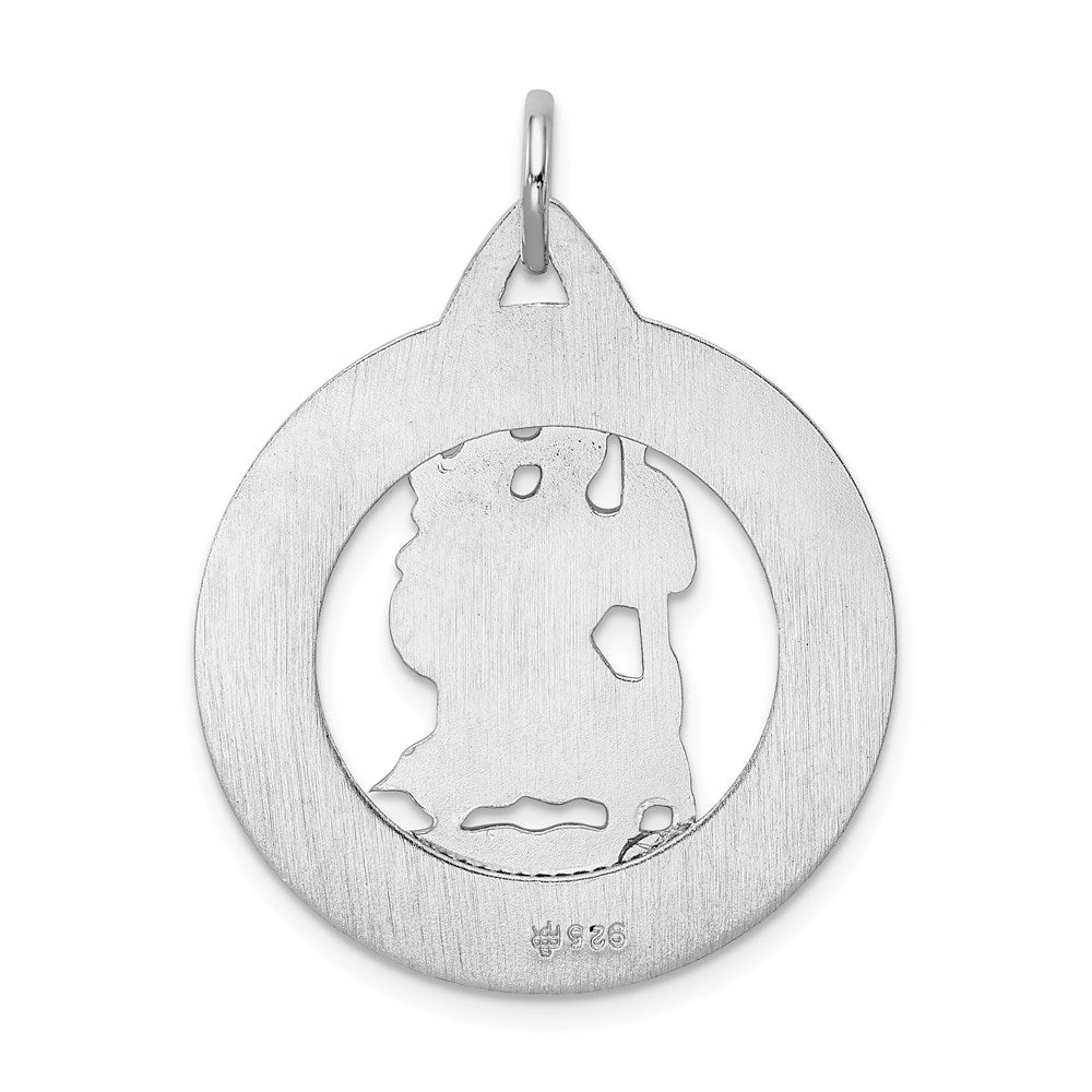 Sterlingsilber Rhodiniert St. Christopher Medaille