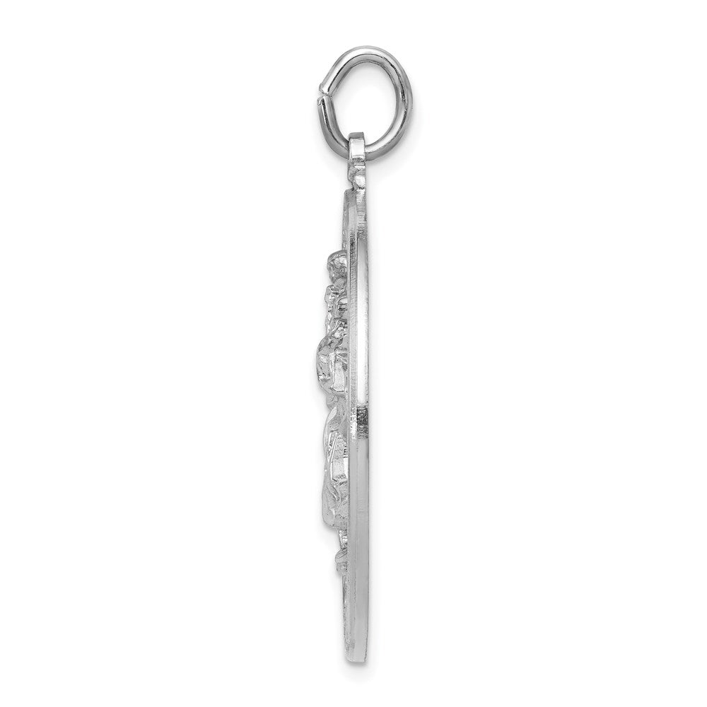Sterlingsilber Rhodiniert Saint Christopher Medaille