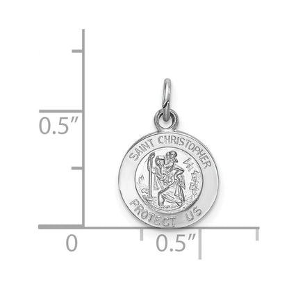 Sterlingsilber Rhodiniert Saint Christopher Medaille