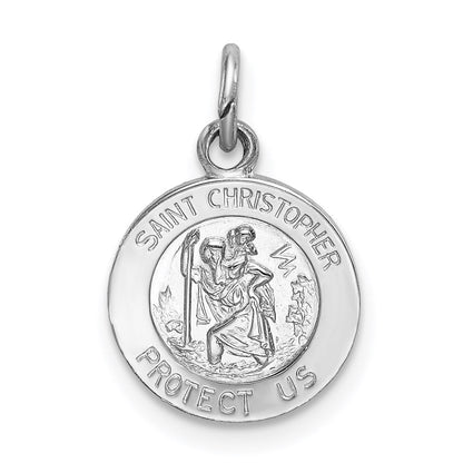 Sterlingsilber Rhodiniert Saint Christopher Medaille