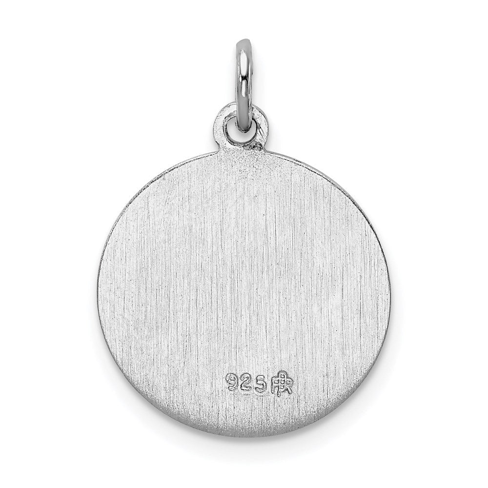 Sterlingsilber Rhodiniert Saint Christopher Medaille