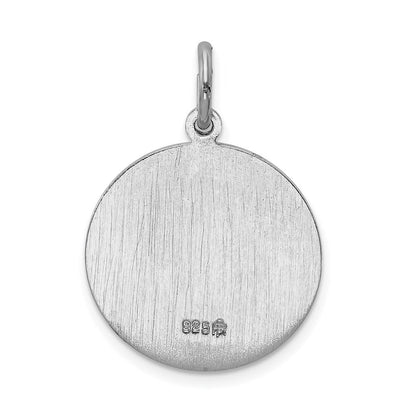 Sterlingsilber Rhodiniert Saint Christopher Medaille
