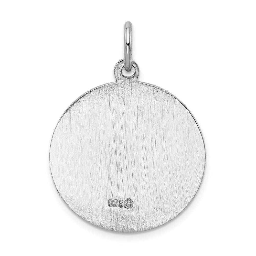 Sterlingsilber Rhodiniert Saint Christopher Medaille
