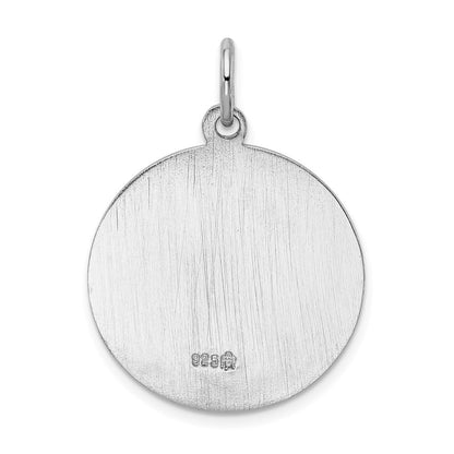Sterlingsilber Rhodiniert Saint Christopher Medaille