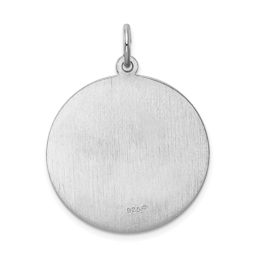 Sterlingsilber Rhodiniert Saint Christopher Medaille