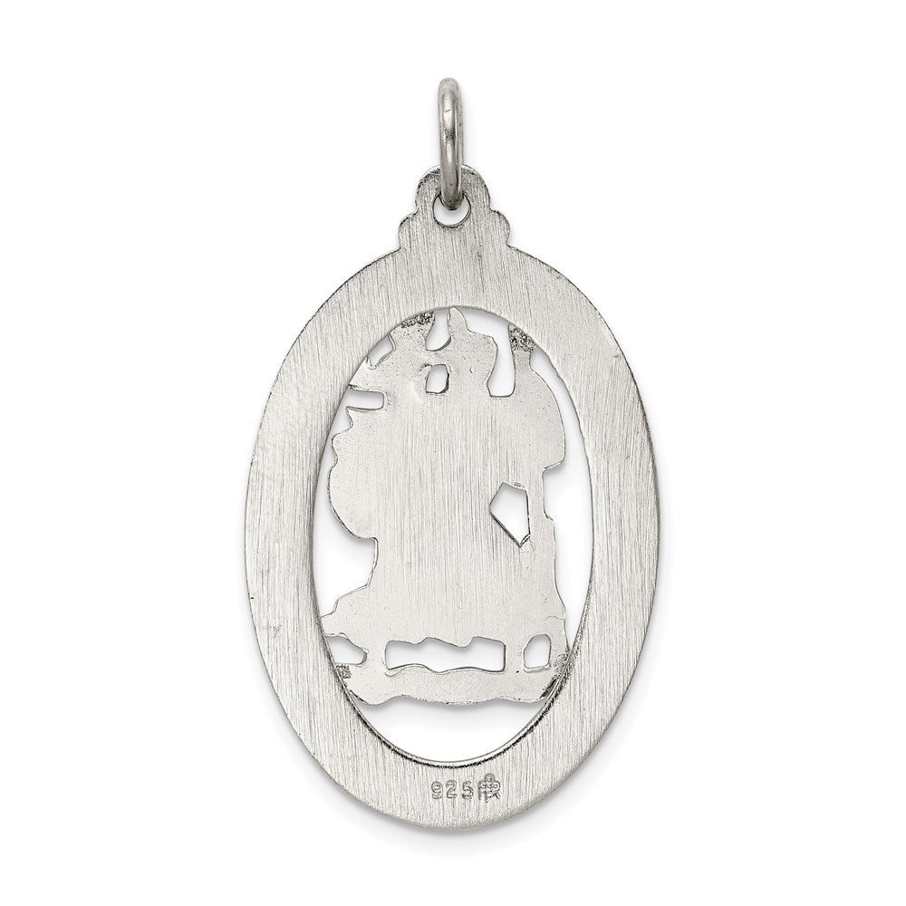 Sterlingsilber Rhodiniert Saint Christopher Medaille