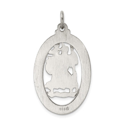 Sterlingsilber Rhodiniert Saint Christopher Medaille