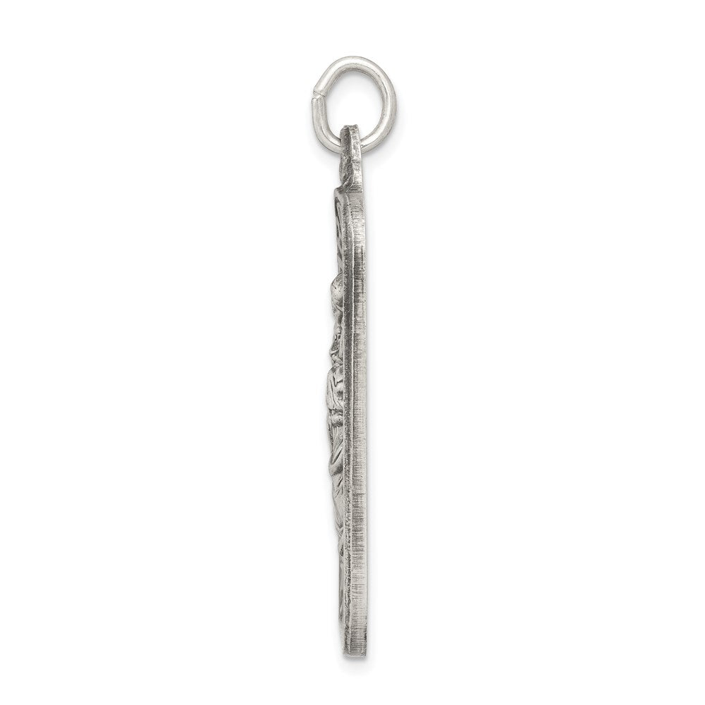 Sterlingsilber Antikisiert Saint Christopher Medaille