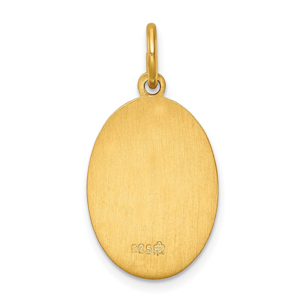 Sterlingsilber 24K Vergoldet Saint Christopher Medaille