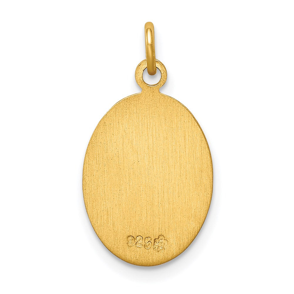 Sterlingsilber 24K Vergoldet Saint Christopher Medaille