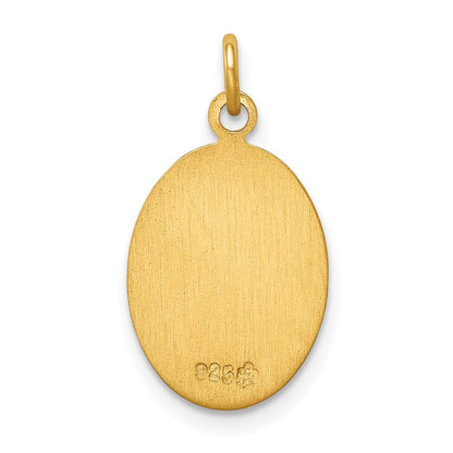 Sterlingsilber 24K Vergoldet Saint Christopher Medaille