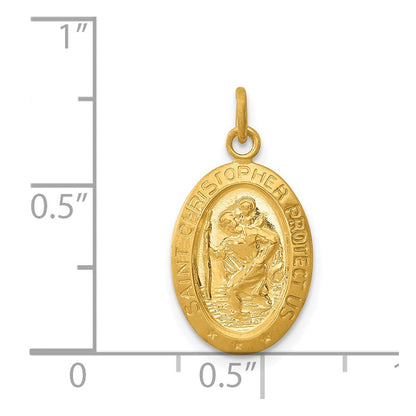 Sterlingsilber 24K Vergoldet Saint Christopher Medaille