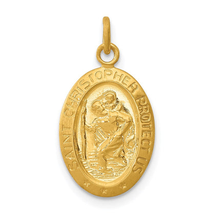 Sterlingsilber 24K Vergoldet Saint Christopher Medaille