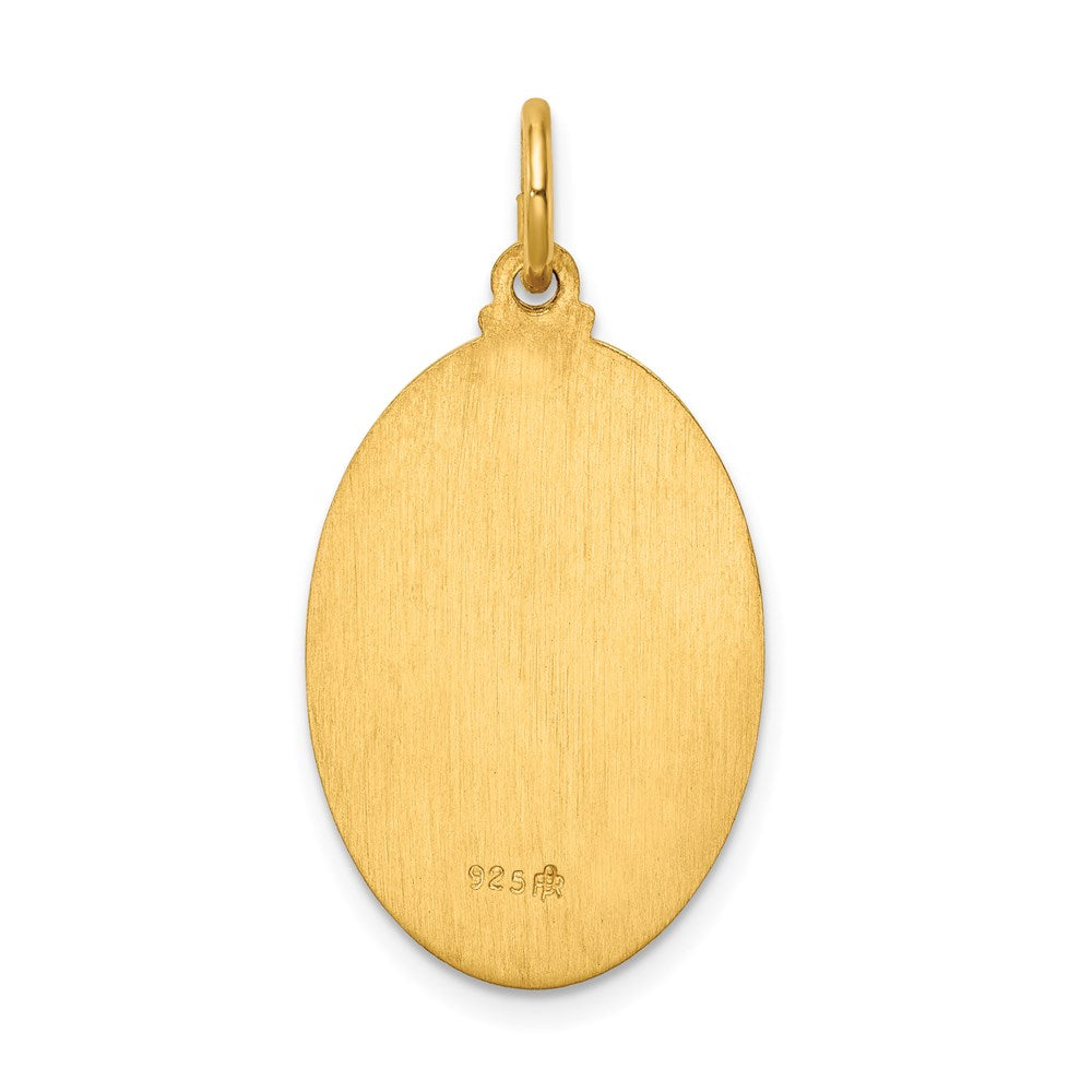 Sterlingsilber 24K Vergoldet Saint Christopher Medaille