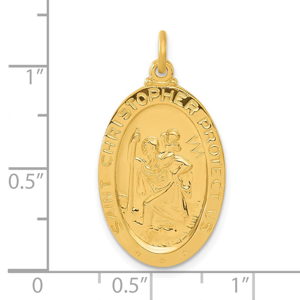 Sterlingsilber 24K Vergoldet Saint Christopher Fußball Medaille