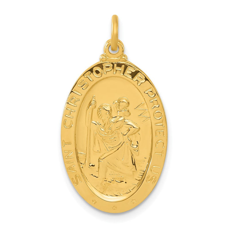Sterlingsilber 24K Vergoldet Saint Christopher Fußball Medaille
