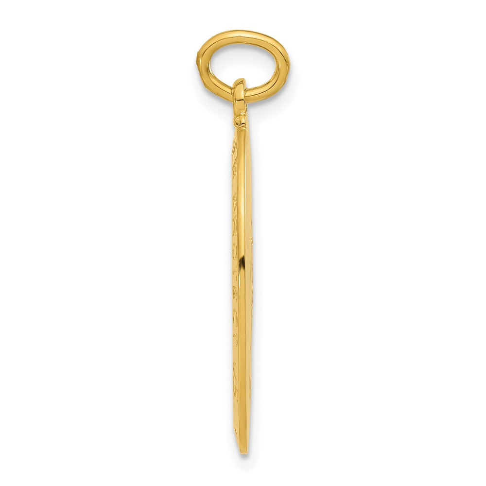 Sterlingsilber 24K Vergoldet Football Saint Christopher Medaille Anhänger