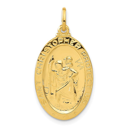 Sterlingsilber 24K Vergoldet Football Saint Christopher Medaille Anhänger
