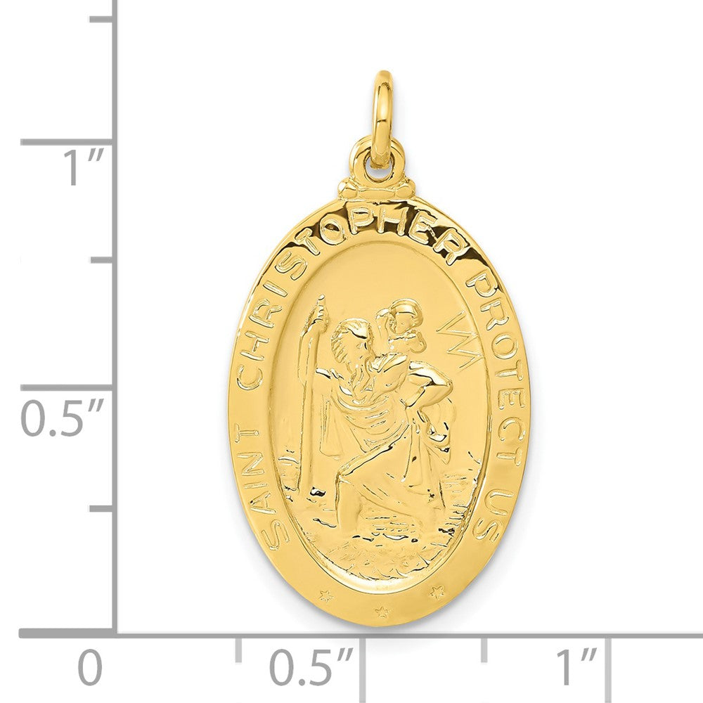 Sterlingsilber 24K Vergoldet Tennis Saint Christopher Medaille Anhänger