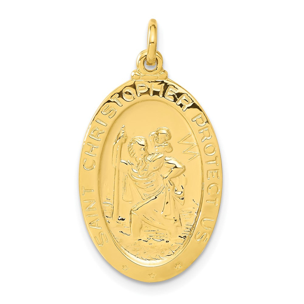 Sterlingsilber 24K Vergoldet Tennis Saint Christopher Medaille Anhänger