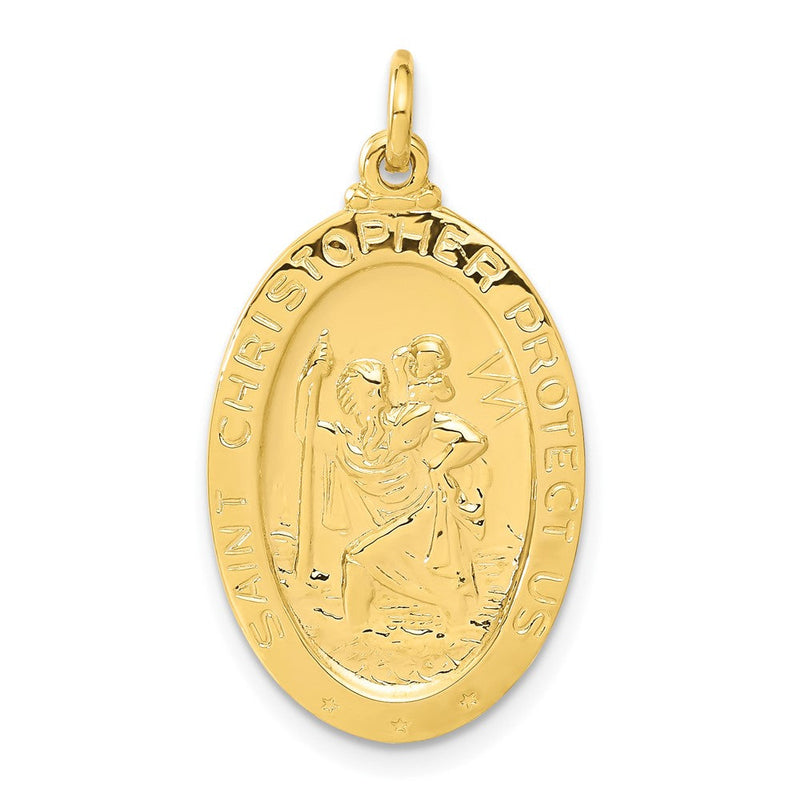 Sterlingsilber 24K Vergoldet Tennis Saint Christopher Medaille Anhänger
