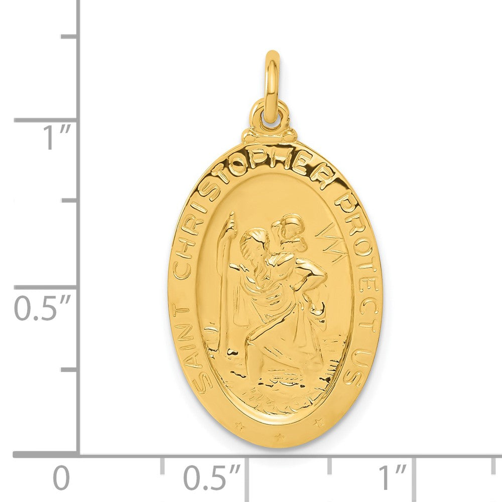 Sterlingsilber 24K Vergoldet Saint Christopher Bowling Medaille Anhänger