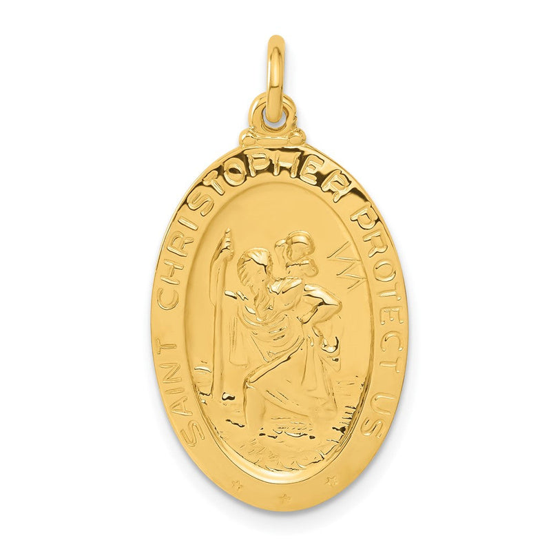 Sterlingsilber 24K Vergoldet Saint Christopher Bowling Medaille Anhänger