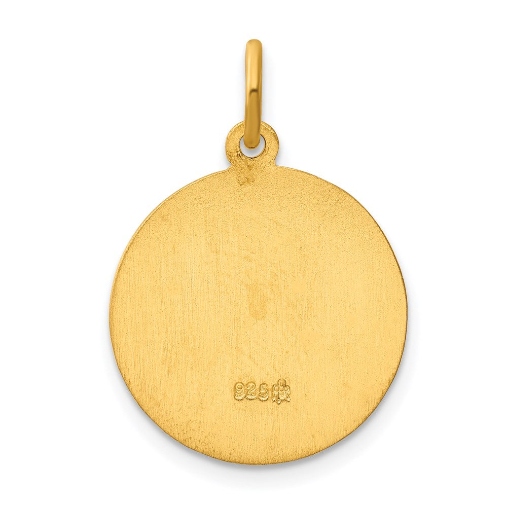 Sterlingsilber 24K Vergoldet Saint Christopher Medaille