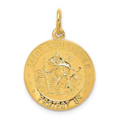 Sterlingsilber 24K Vergoldet Saint Christopher Medaille