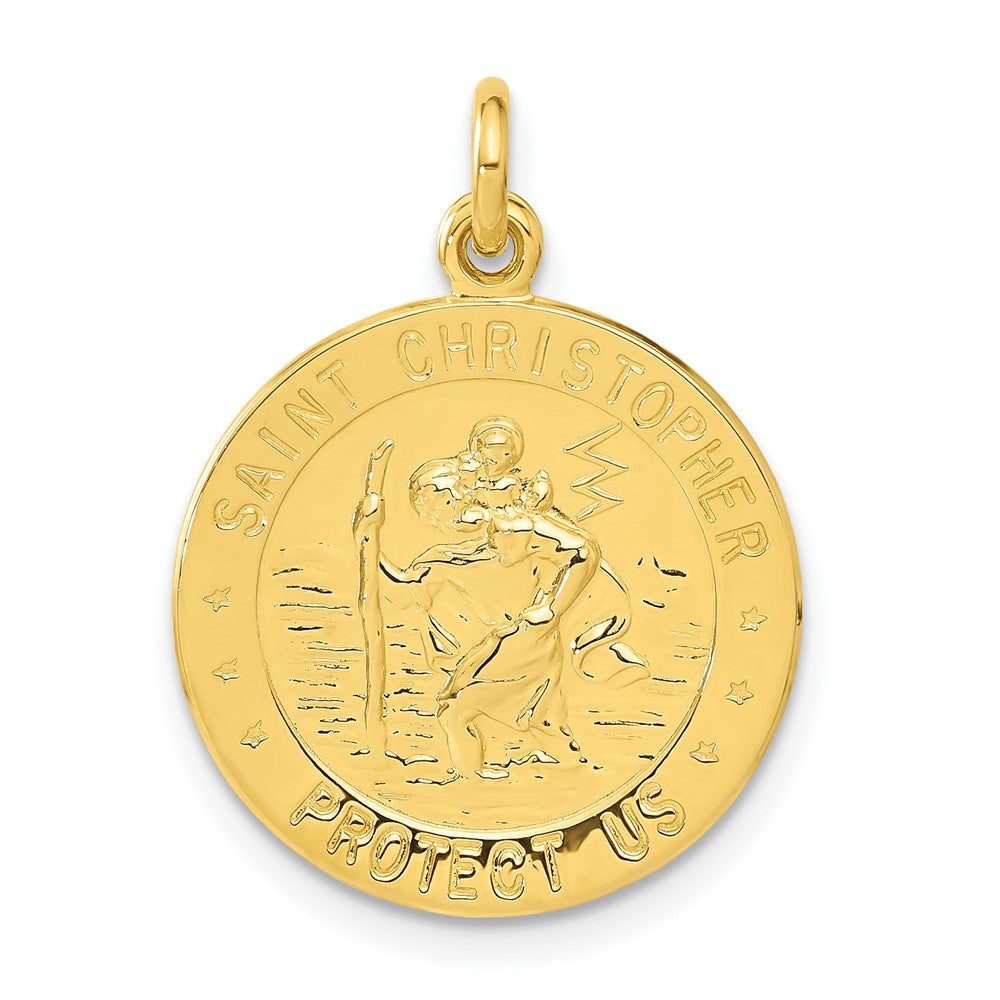 Sterlingsilber 24K Vergoldet Football St. Christopher Medaille