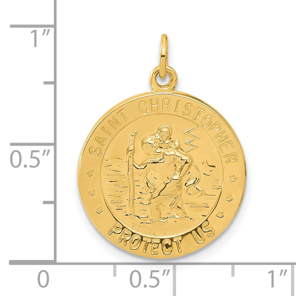 Sterlingsilber 24K Vergoldet St. Christopher Golf Medaille