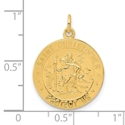 Sterlingsilber 24K Vergoldet St. Christopher Golf Medaille
