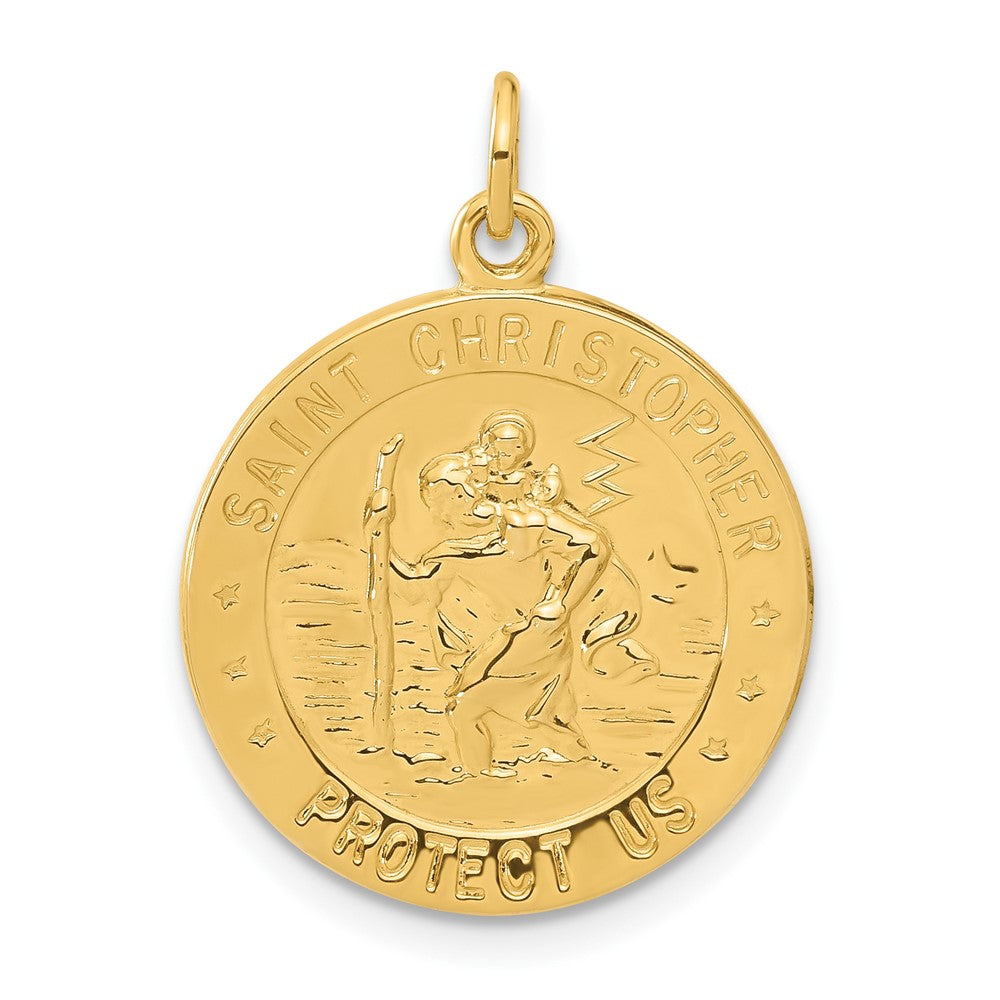 Sterlingsilber 24K Vergoldet St. Christopher Golf Medaille
