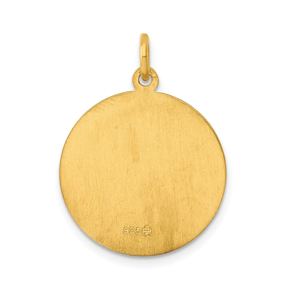 Sterlingsilber 24K Vergoldet St. Christopher Medaille