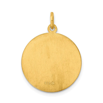 Sterlingsilber 24K Vergoldet St. Christopher Medaille