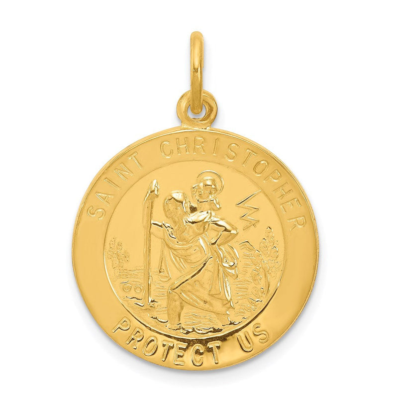 Sterlingsilber 24K Vergoldet St. Christopher Medaille