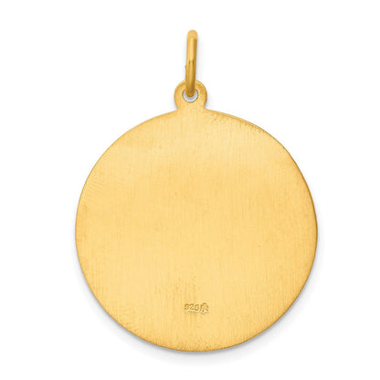 Sterlingsilber 24K Vergoldet St. Christopher Medaille