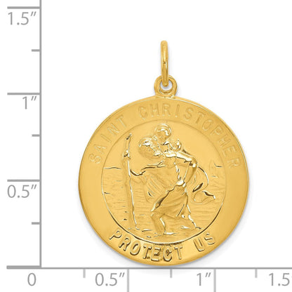 Sterlingsilber 24K Vergoldet St. Christopher Medaille