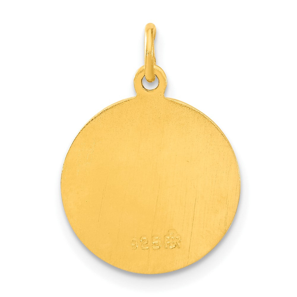 Sterlingsilber 24K Vergoldet Saint Florian Medaille