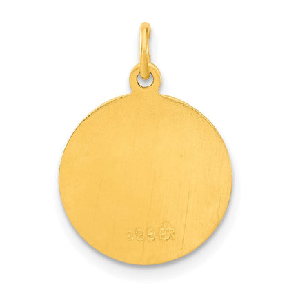 Sterlingsilber 24K Vergoldet Saint Florian Medaille