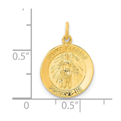 Sterlingsilber 24K Vergoldet Saint Florian Medaille