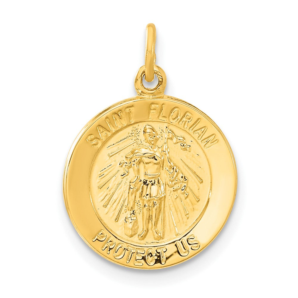 Sterlingsilber 24K Vergoldet Saint Florian Medaille