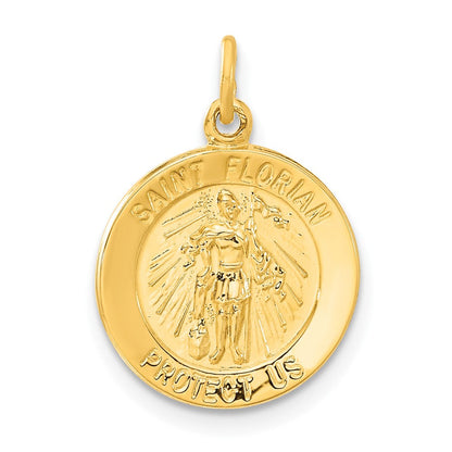 Sterlingsilber 24K Vergoldet Saint Florian Medaille