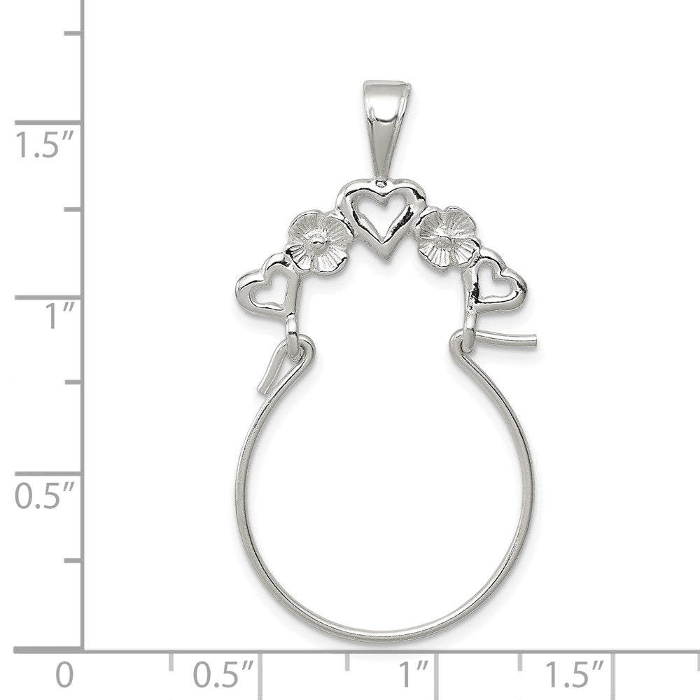 Sterlingsilber Herz Charm Halter