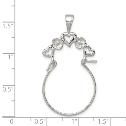 Sterlingsilber Herz Charm Halter