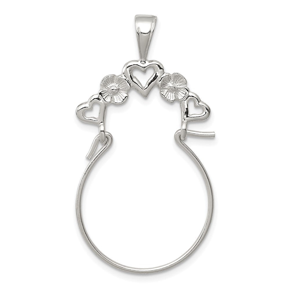 Sterlingsilber Herz Charm Halter