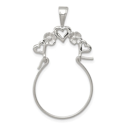 Sterlingsilber Herz Charm Halter